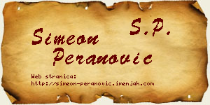 Simeon Peranović vizit kartica